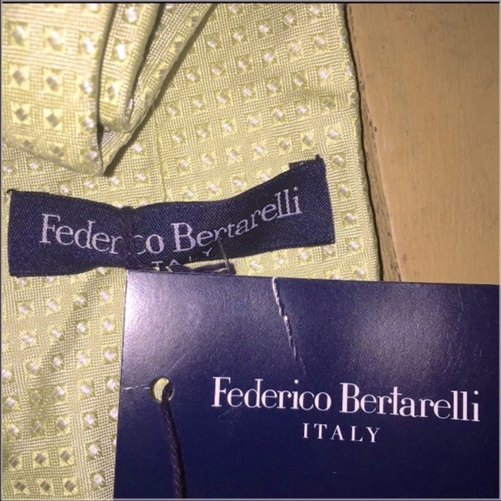 NWT FEDERICO BERATELLI ITALY 100% SILK NECKTIE MEN - Picture 2 of 3